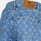 Imagen del pantalón Moon azul de la marca Marine Serre para Mujer - Temporada Otoño-Invierno 2025 - Vista Detallada 1