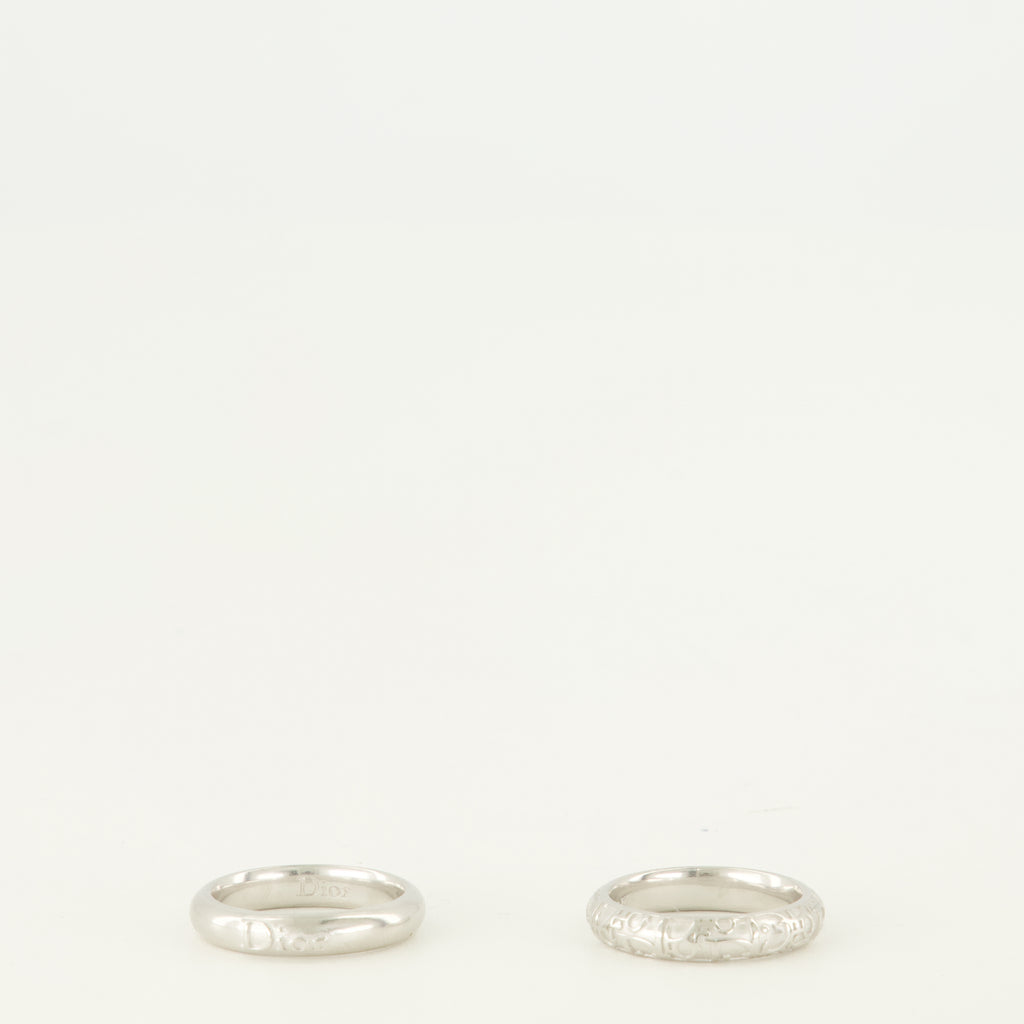 Bijoux Dior Oblique Ring Set Dior Argenté Homme