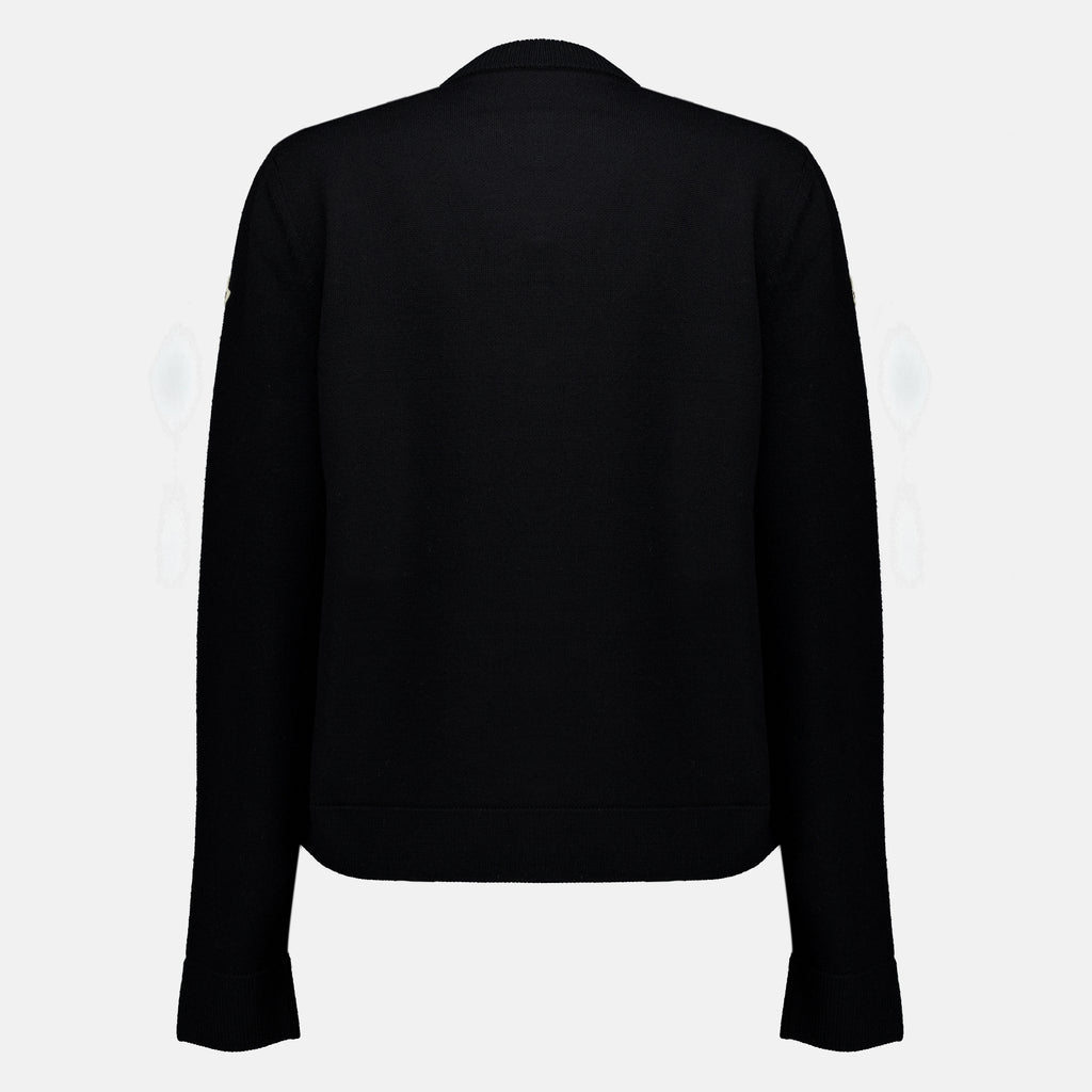 Vestes Cardigan bi-matière noir Moncler Noir Femme