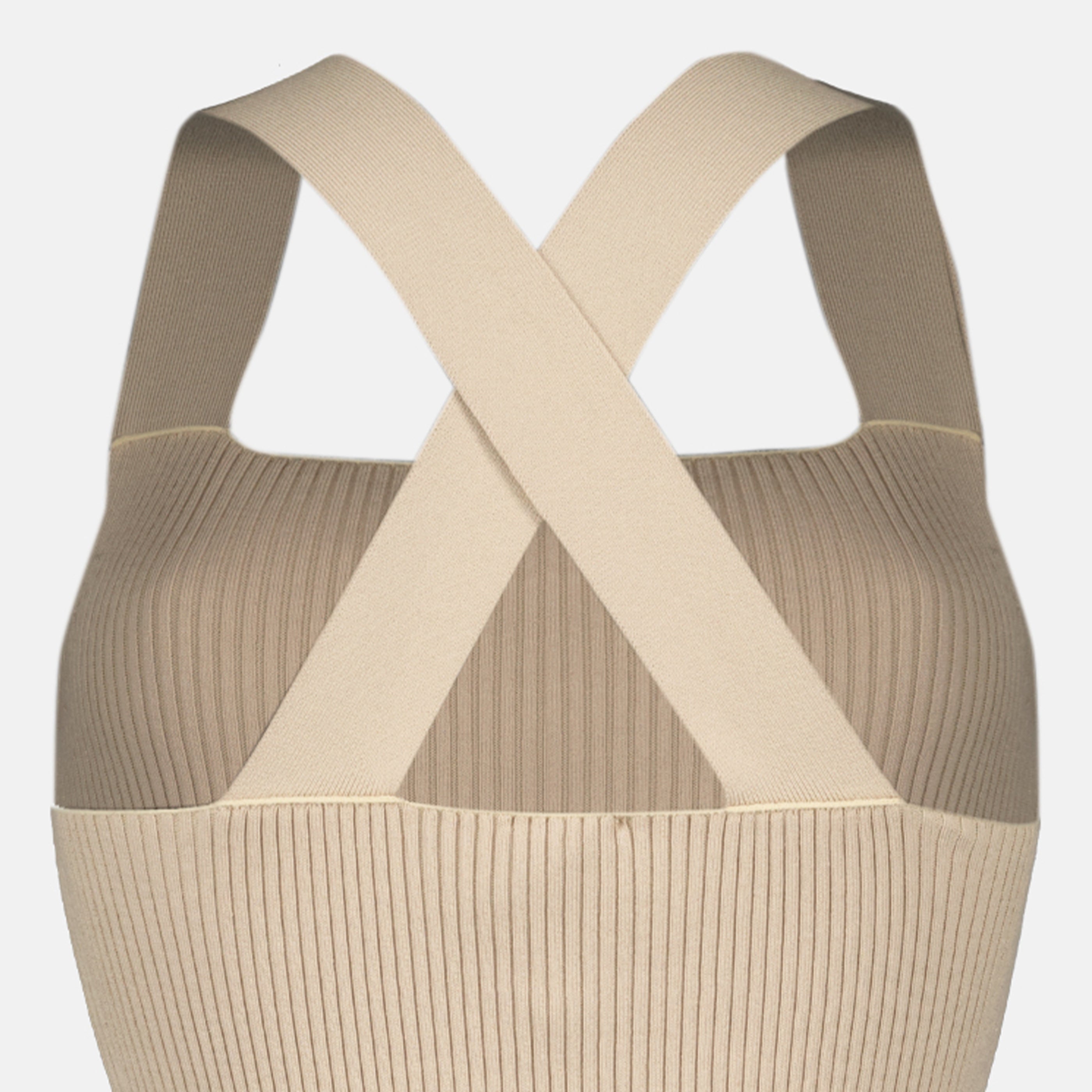 Image de l'article Robe beige côtelé de la marque Patou pour Femme - Saison Printemps-Été 2026 - Vue détaillée_2