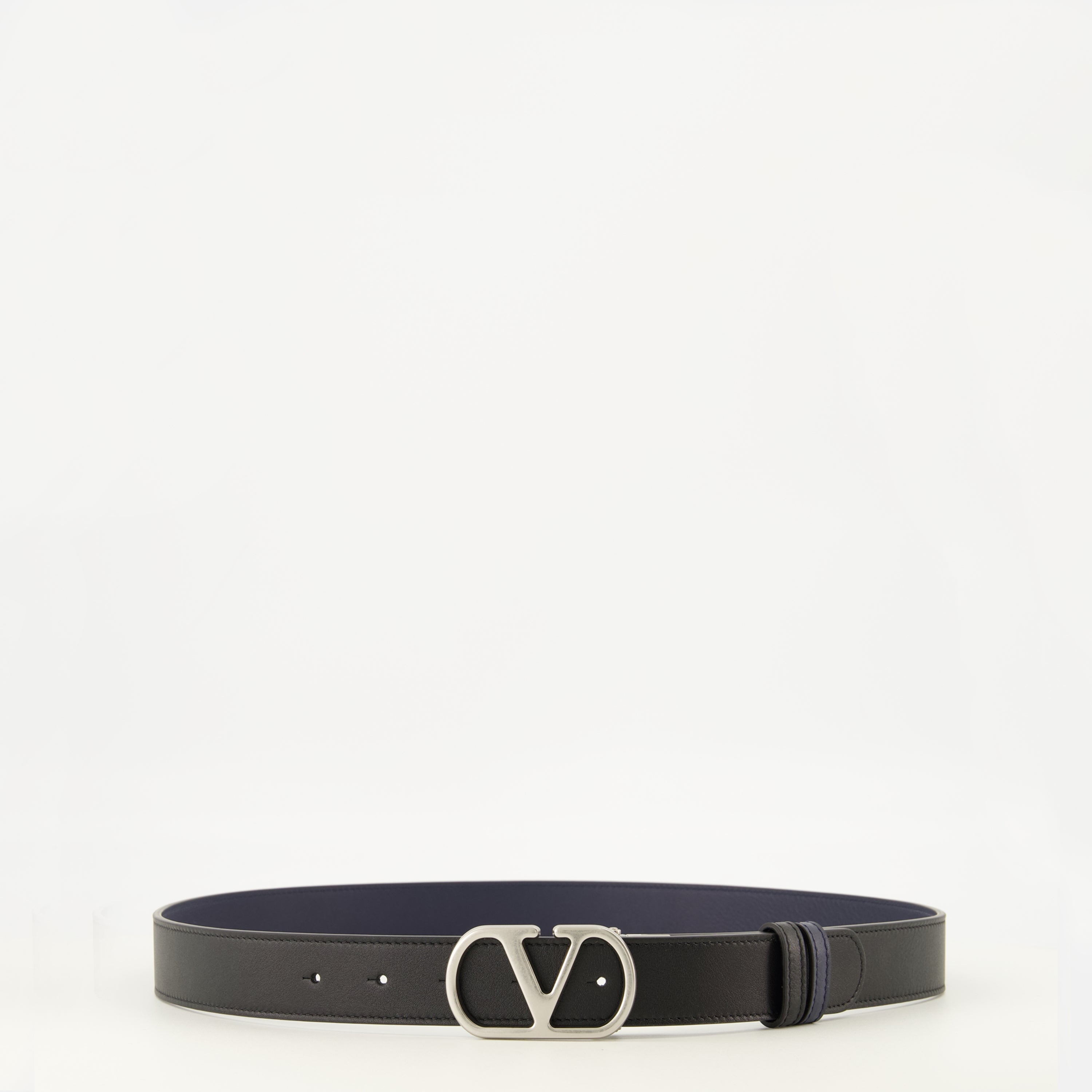 Ceintures Ceinture VLogo réversible bleu marine Valentino Garavani Bleu foncé Homme