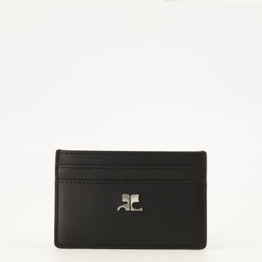 Petite maroquinerie Portafoglio in Pelle Nera AC Courrèges Noir Femme