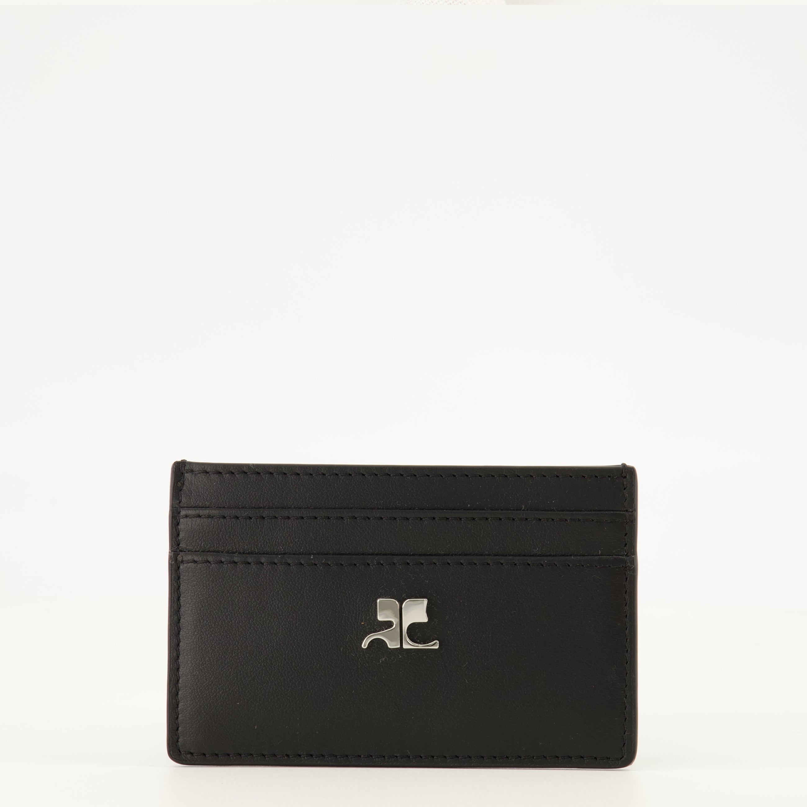 Petite maroquinerie Porte-cartes AC en cuir noir Courrèges Noir Femme