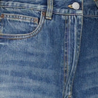 Immagine dei Pantaloni Corti in Denim di Prada per Donna - Stagione Autunno-Inverno 2025 - Vista Dettagliata_2