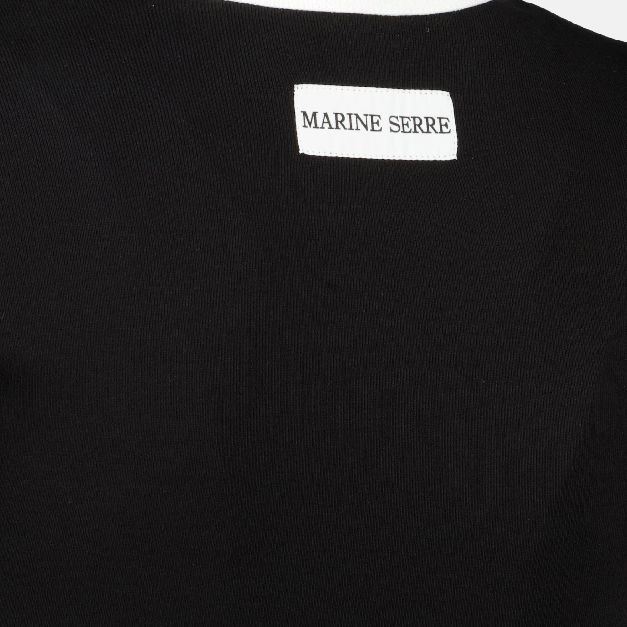 Immagine del top corto Moon nero del marchio Marine Serre per donna - Stagione Autunno-Inverno 2025 - Vista Dettagliata_2