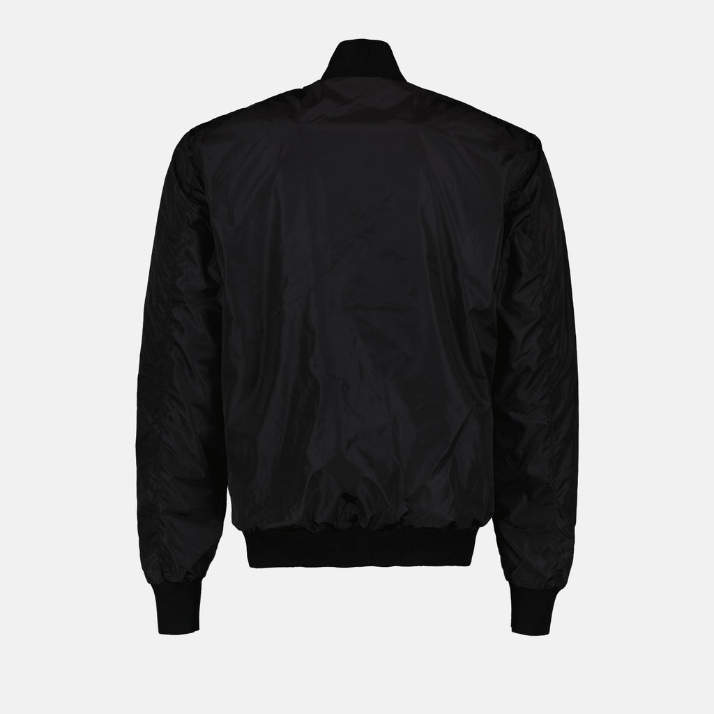 Vestes Bomber en Re-Nylon et laine Prada Noir Homme