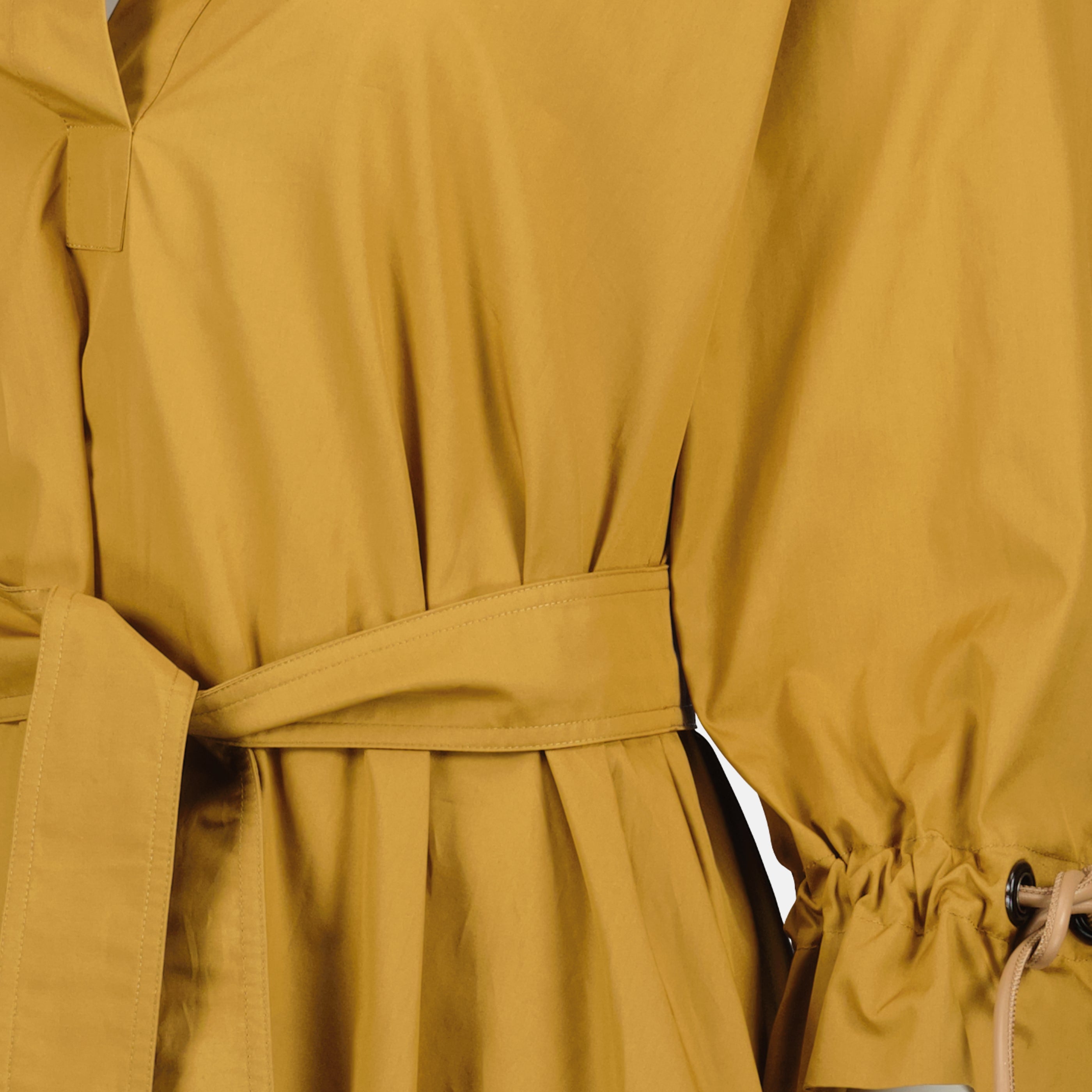 Imagem do artigo Vestido castanho em popeline de algodão da marca Max Mara para Mulheres - Temporada Primavera-Verão 2026 - Vista Detalhada 1