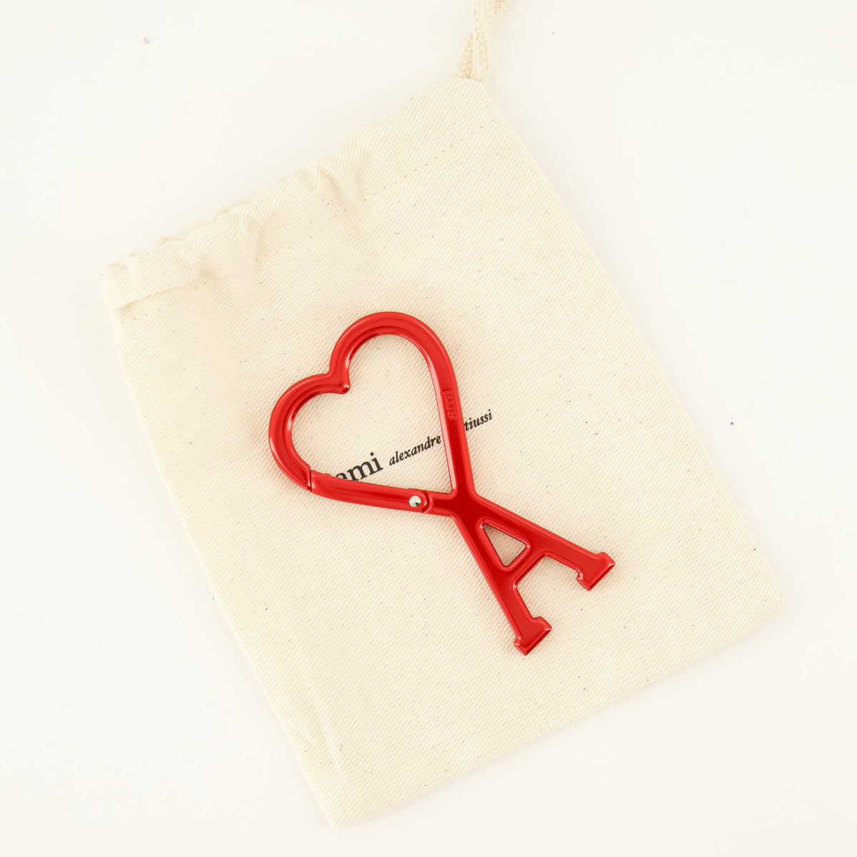 Lifestyle Red Heart AMI Carabiner Keychain Ami PARIS Rouge Unisexe