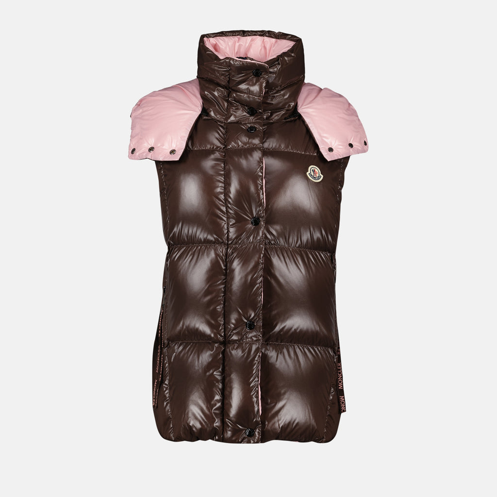 Vestes Doudoune Luzule sans manches Moncler Marron Femme