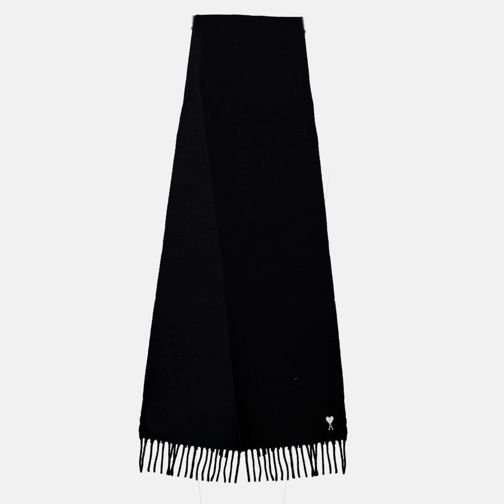 Écharpes, foulards et gants Écharpe noire en laine Ami PARIS Noir Unisexe