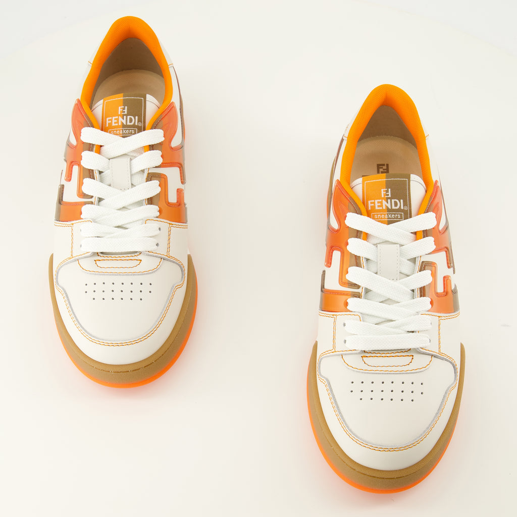 Baskets Fendi Match Orange Sneakers Fendi Orange Homme