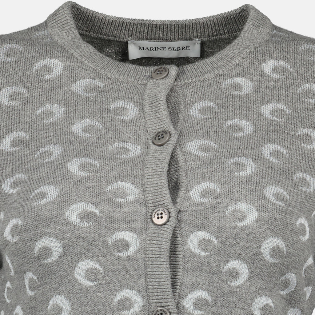 Immagine dell'articolo Cardigan Moon in lana del marchio Marine Serre per donna - Stagione Autunno-Inverno 2025 - Vista Dettagliata_2