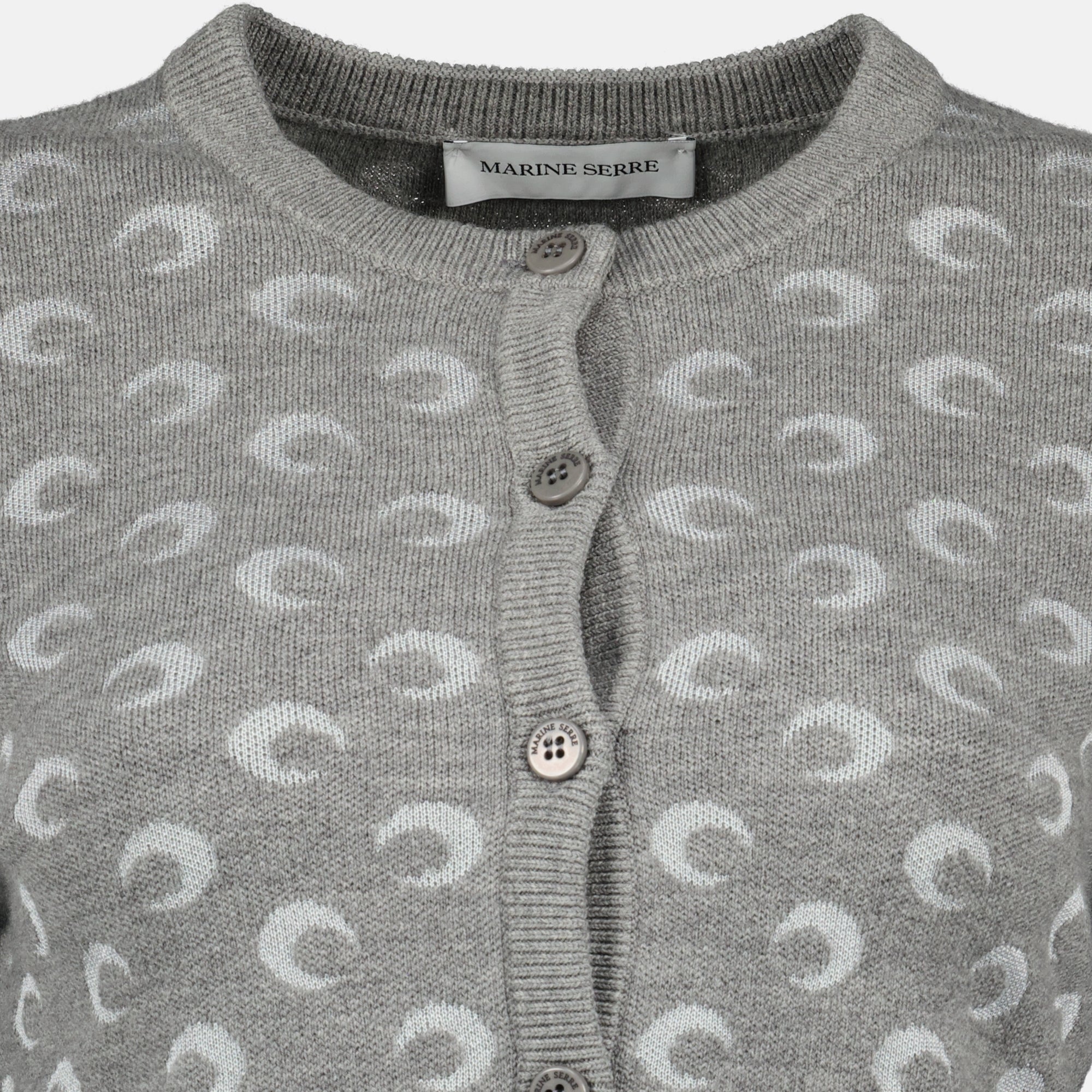 Immagine dell'articolo Cardigan Moon in lana del marchio Marine Serre per donna - Stagione Autunno-Inverno 2025 - Vista Dettagliata_2