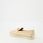 Mocassins Mocassins en cuir velours Tod's Beige Femme