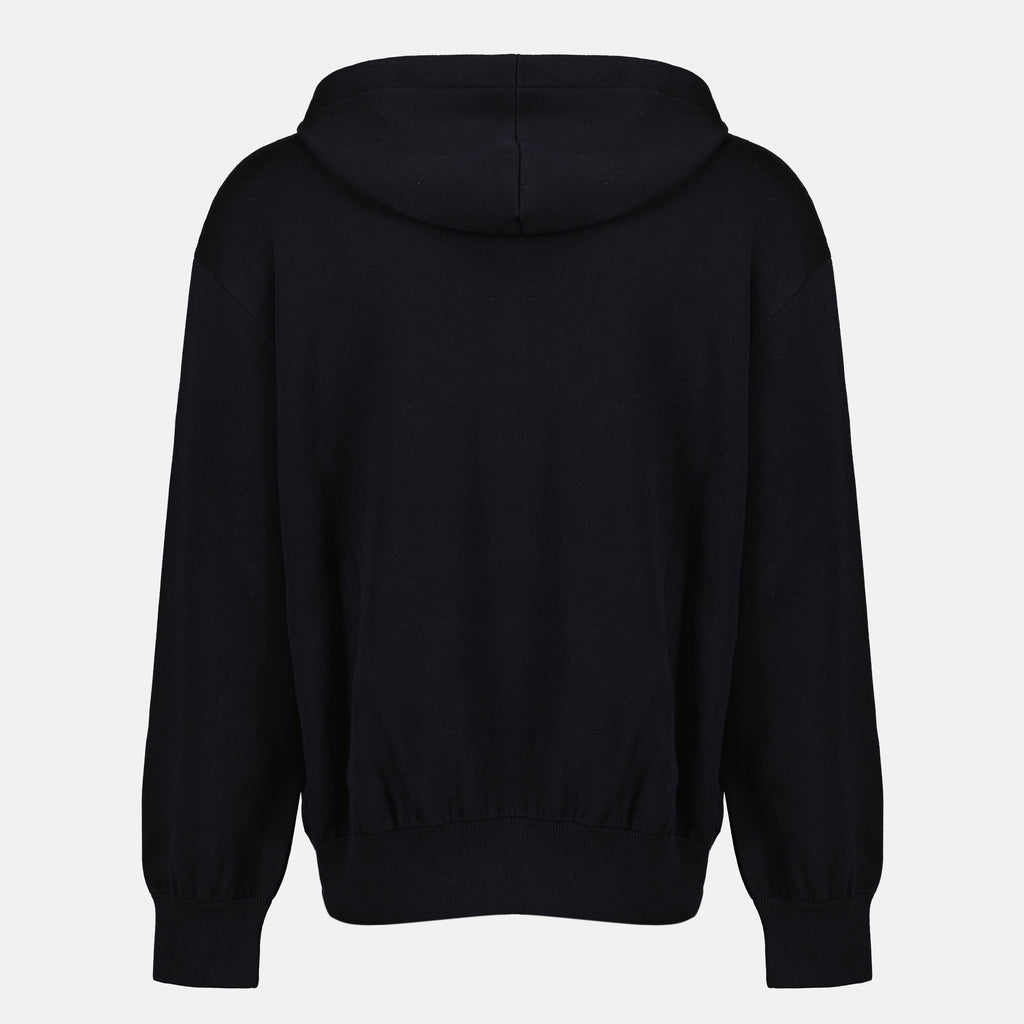 ファッションブランドFendiのメンズ用ブルーカシミアジップスウェットシャツの画像 - 2026年春夏シーズン - 後ろからのビュー