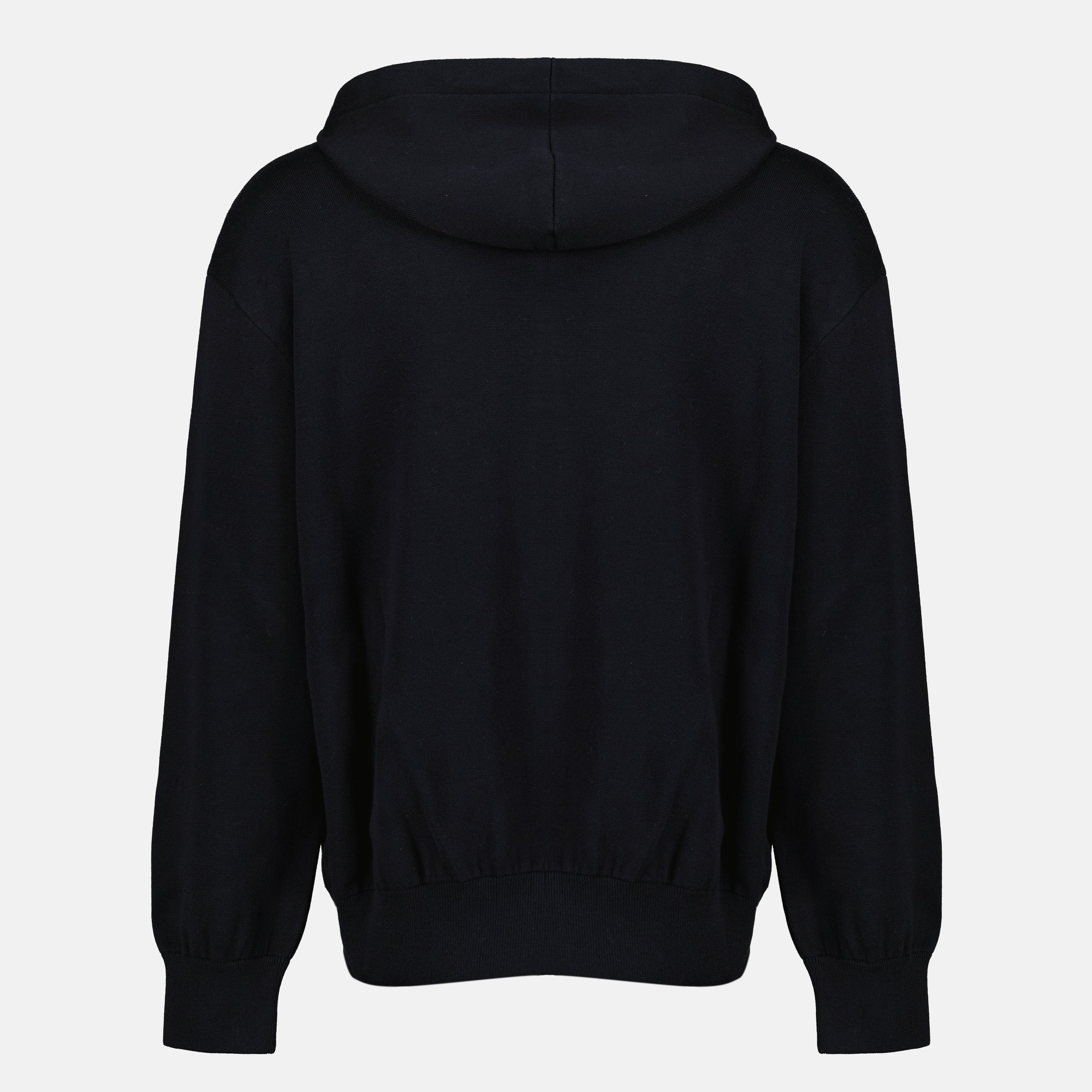 Image de l'article Sweatshirt zippé en cachemire bleu de la marque Fendi pour Homme - Saison Printemps-Été 2026 - Vue de Dos