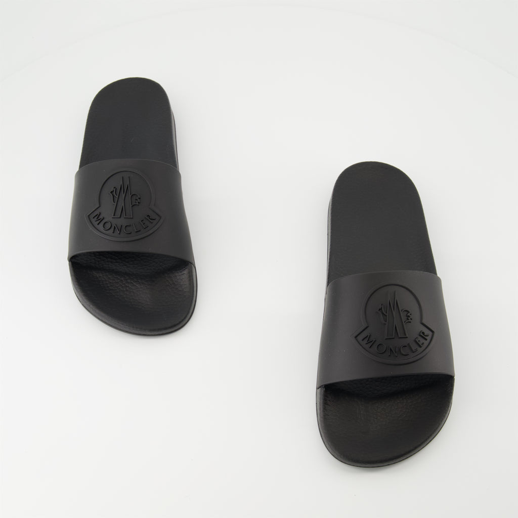 Chaussures ouvertes Sandales en caoutchouc Basile Moncler Noir Homme