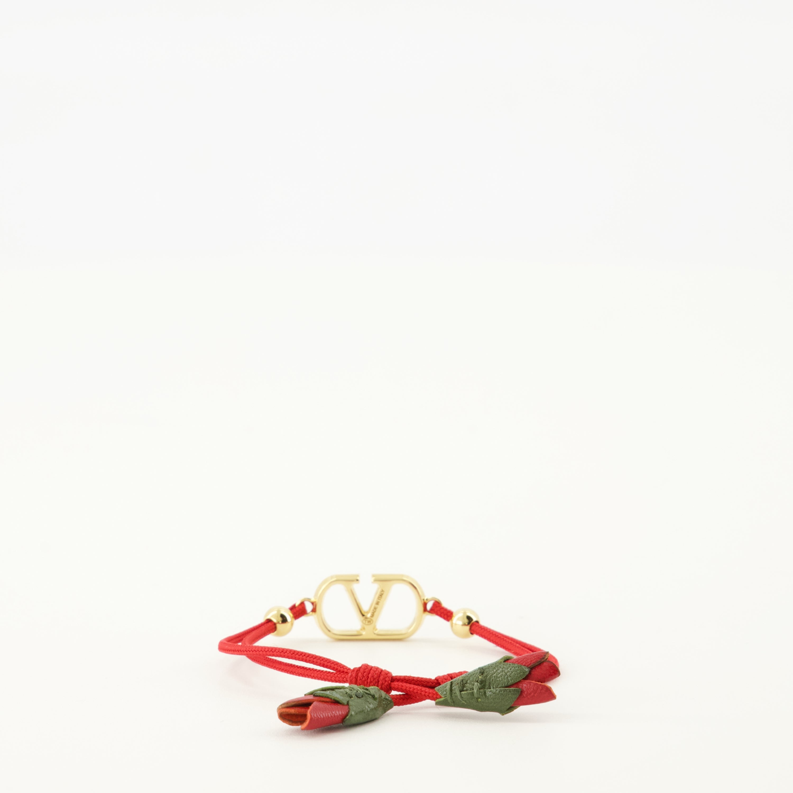 Image de l'article Bracelet Vlogo avec cordon rouge de la marque Valentino Garavani pour Femme - Saison Printemps-Été 2026 - Vue de Dos