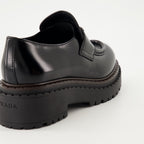 Mocassins Mocassins en cuir Chocolate Prada Noir Femme