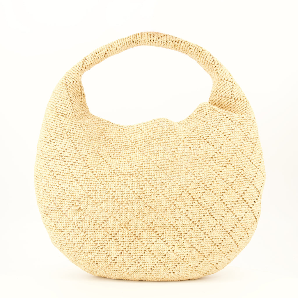 Sacs à main et épaule Icare Hobo Bag aus beigem Raffia Saint Laurent Beige Femme