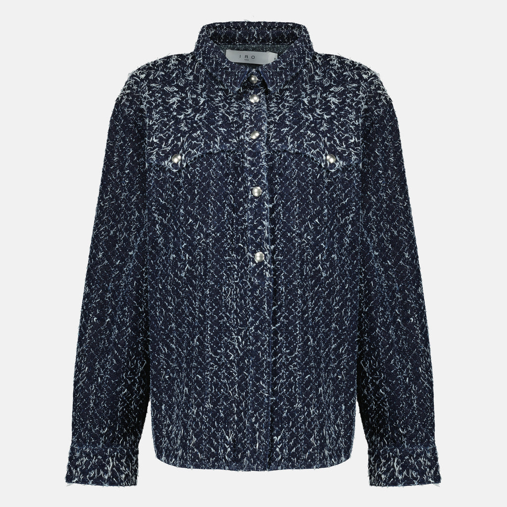 Vestes Surchemise en denim bouclé bleu foncé Iro Bleu foncé Femme