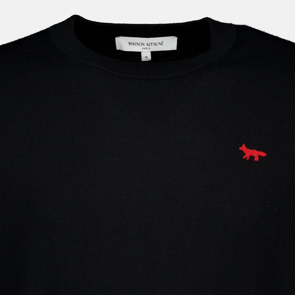 Maille Suéter de Lana Negro Maison Kitsune Noir Homme