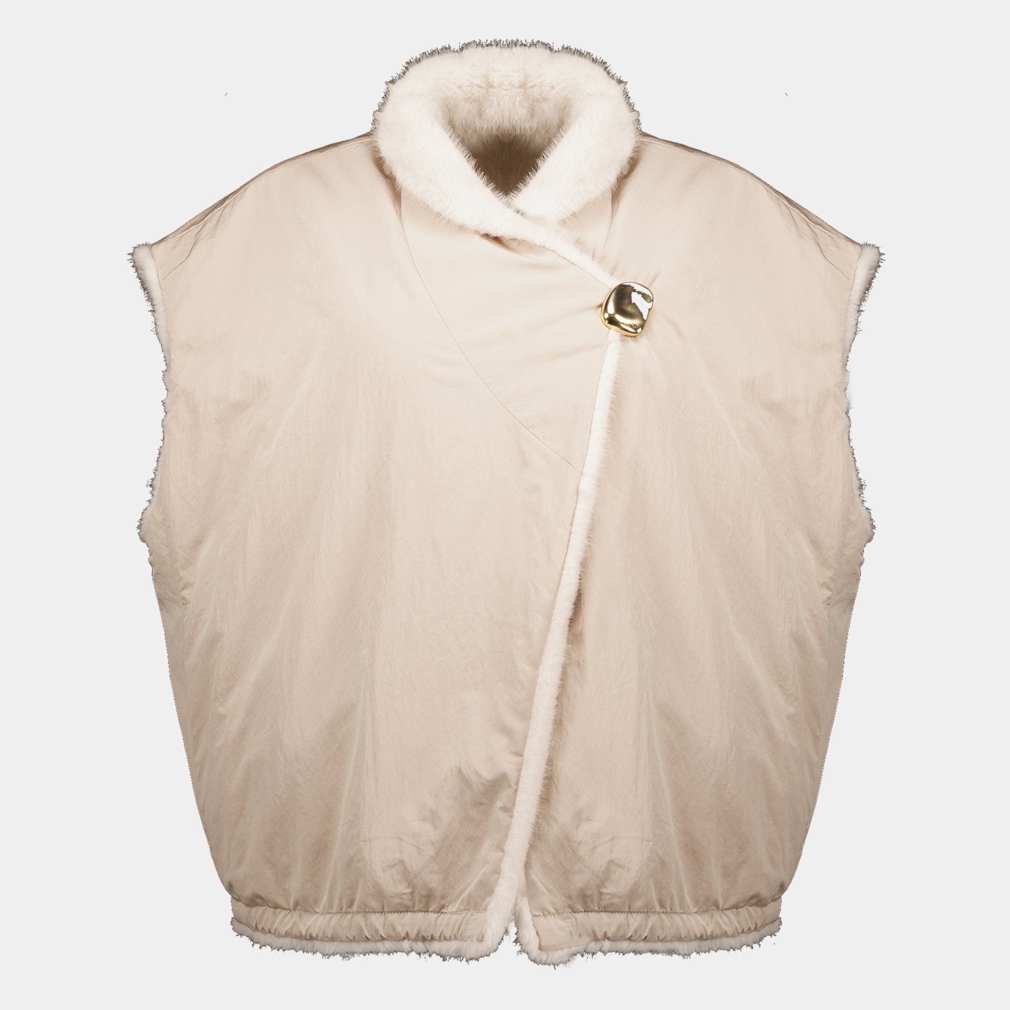 Vestes Doudoune réversible 2 en 1 Chardonneret en teddy Moncler Beige Femme