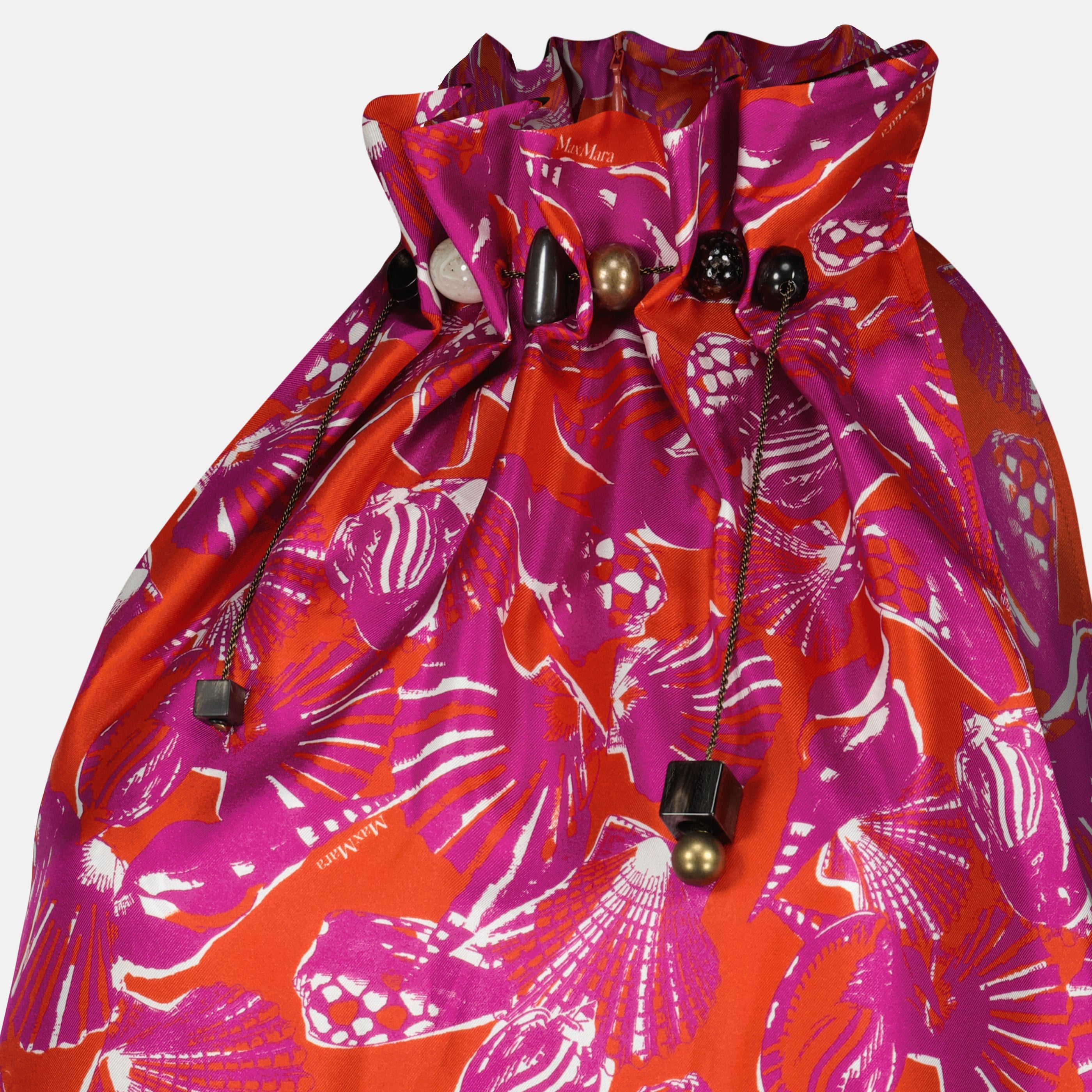 Imagem do vestido rosa em twill de seda da Max Mara para Mulheres - Coleção Primavera-Verão 2026 - Vista Detalhada_2