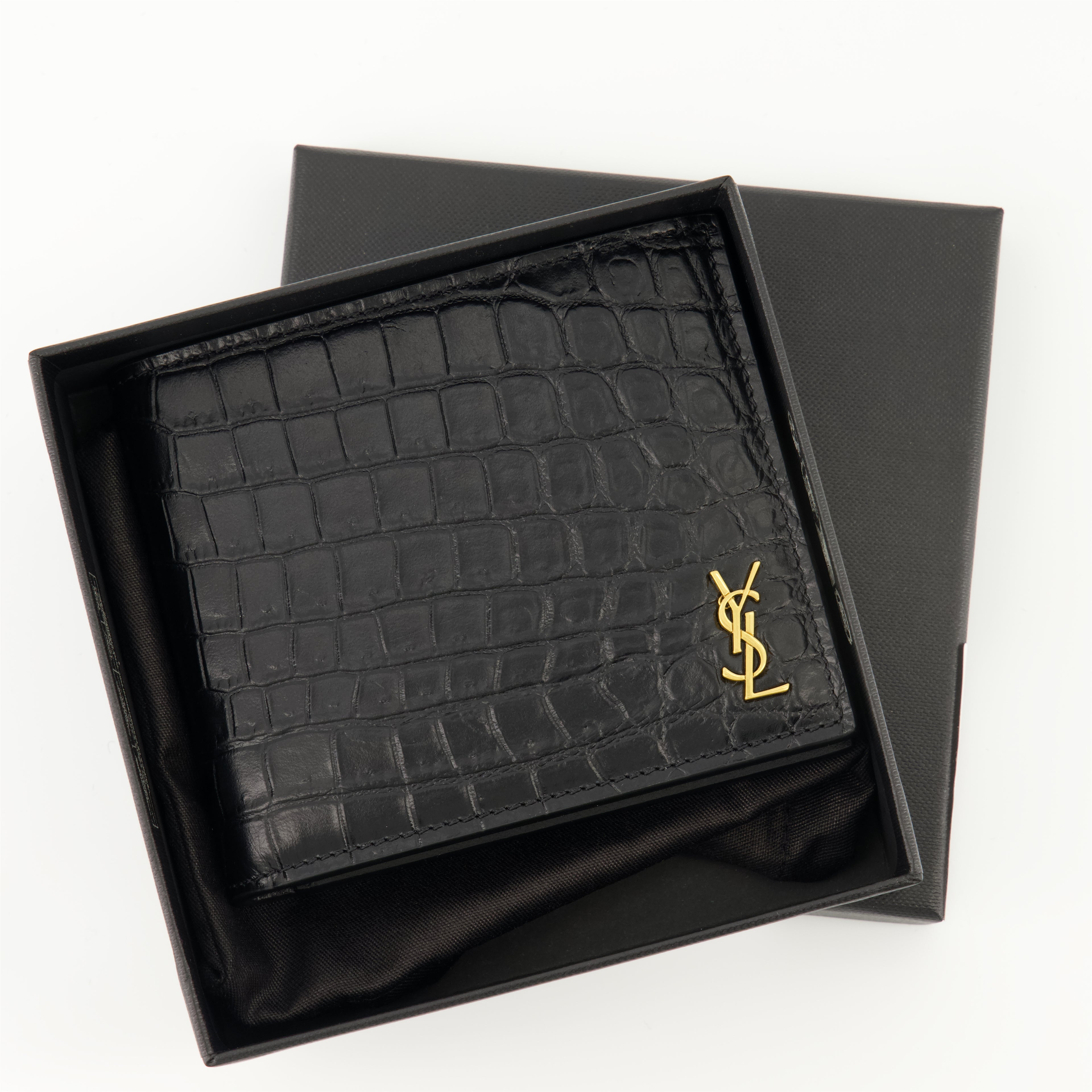 Petite maroquinerie Portefeuilles Tiny Cassandre East/West Saint Laurent Noir Homme