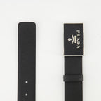 Cintos Cinto de Couro Saffiano Prada Preto Homme