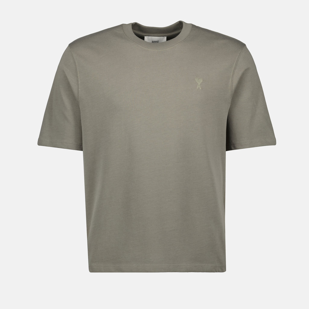 T-shirts T-shirt Ami de coeur Ami PARIS Kaki Unisexe