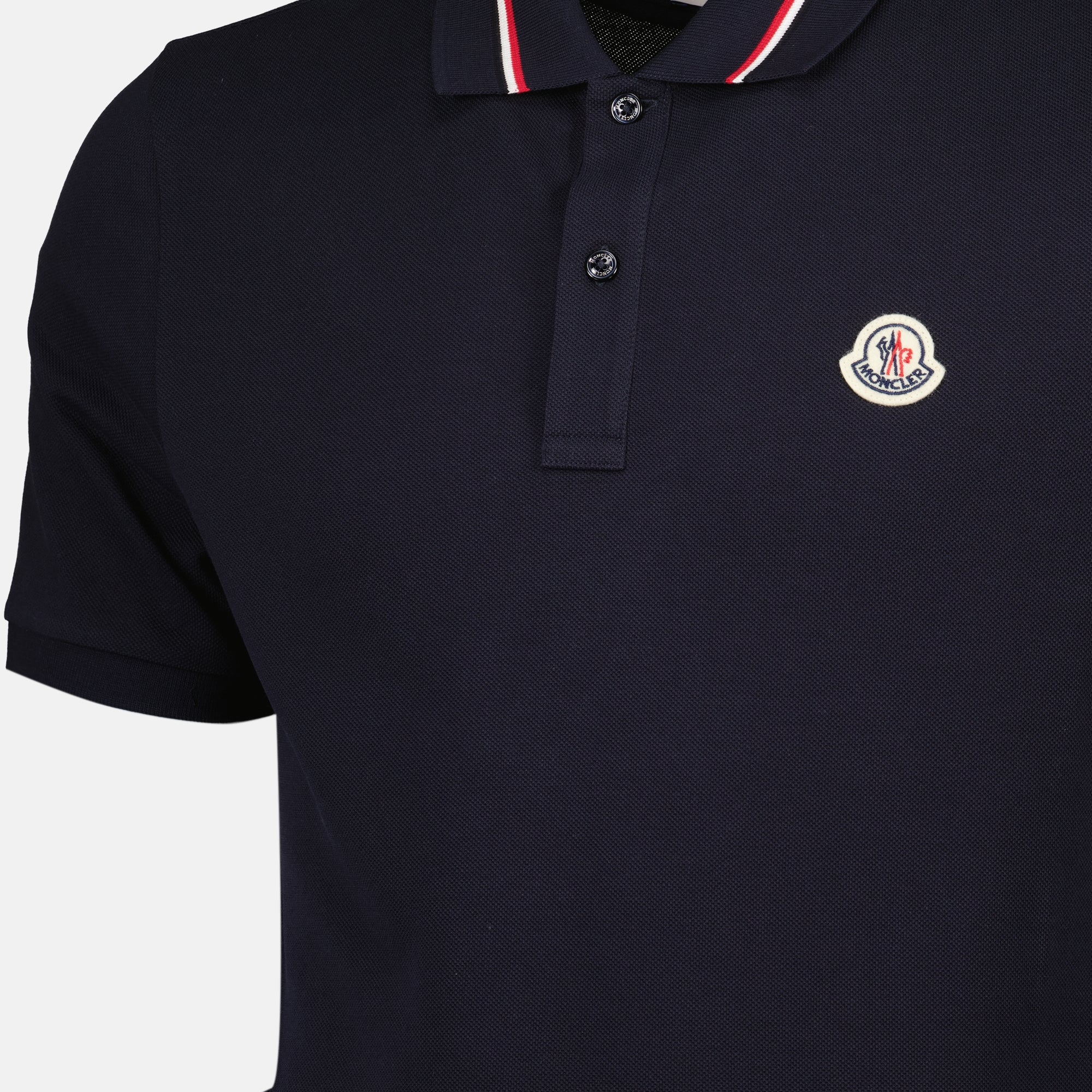 Polos Polo à logo Moncler azul oscuro Homme