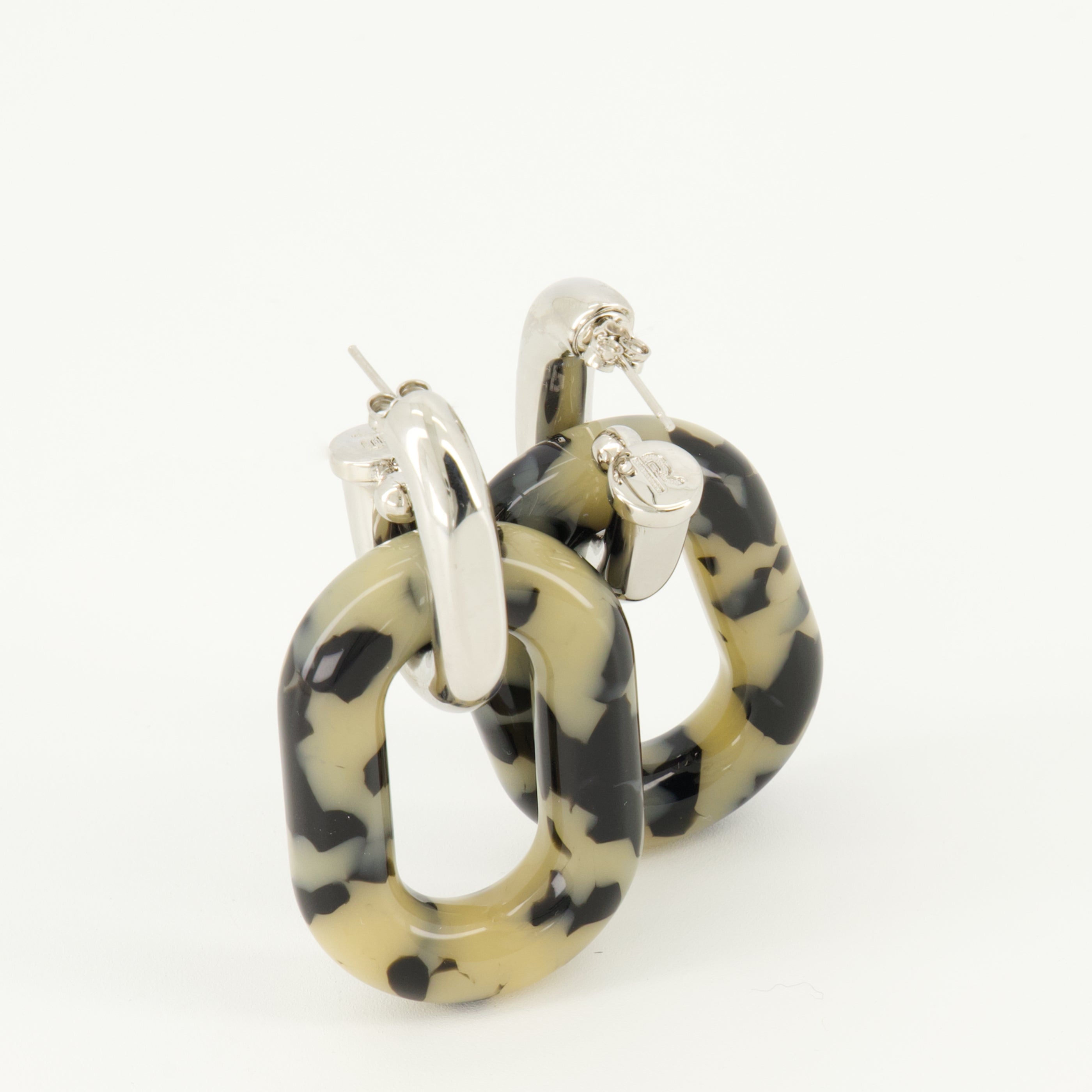 Bijoux Boucles d'oreilles XL Link à imprimé Rabanne Argenté Femme