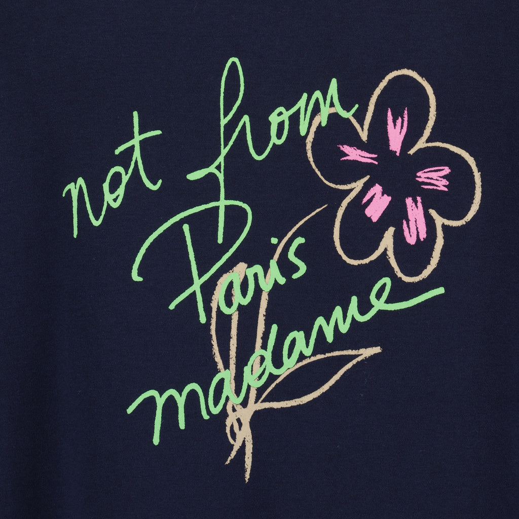 T-shirt T-shirt Slogan Esquisse Drole De Monsieur Blu scuro Homme