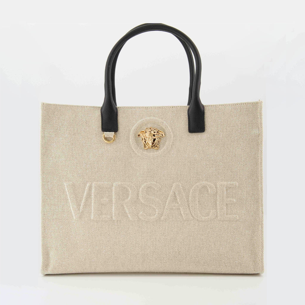 Borse tote Sac cabas La Medusa Versace Beige Femme