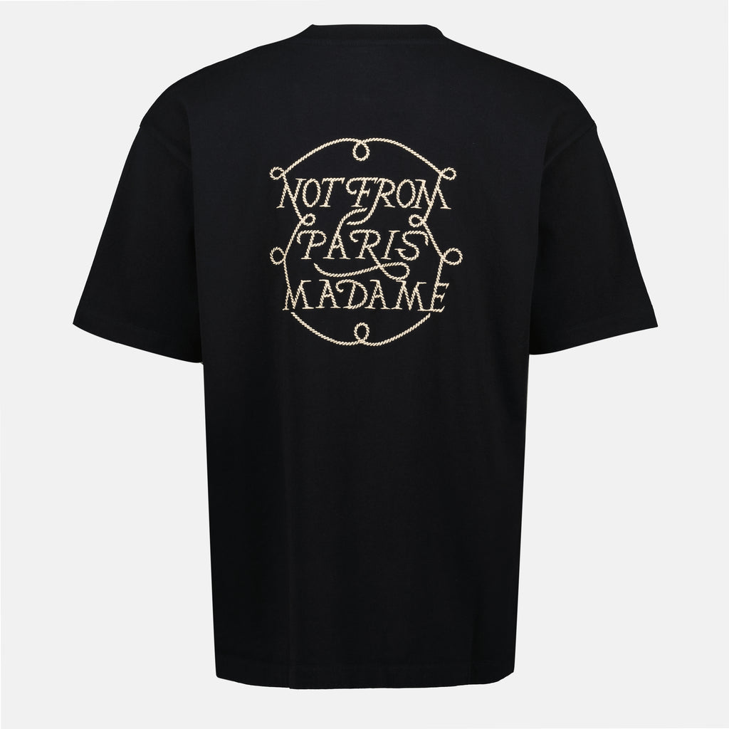 Camisetas T-shirt Slogan Tressé Drole De Monsieur Preto Homme
