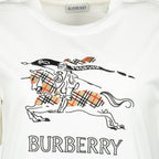 Image of the Burberry Women's EKD Stech T-shirt in white - Spring-Summer 2026 - Detailed View_1