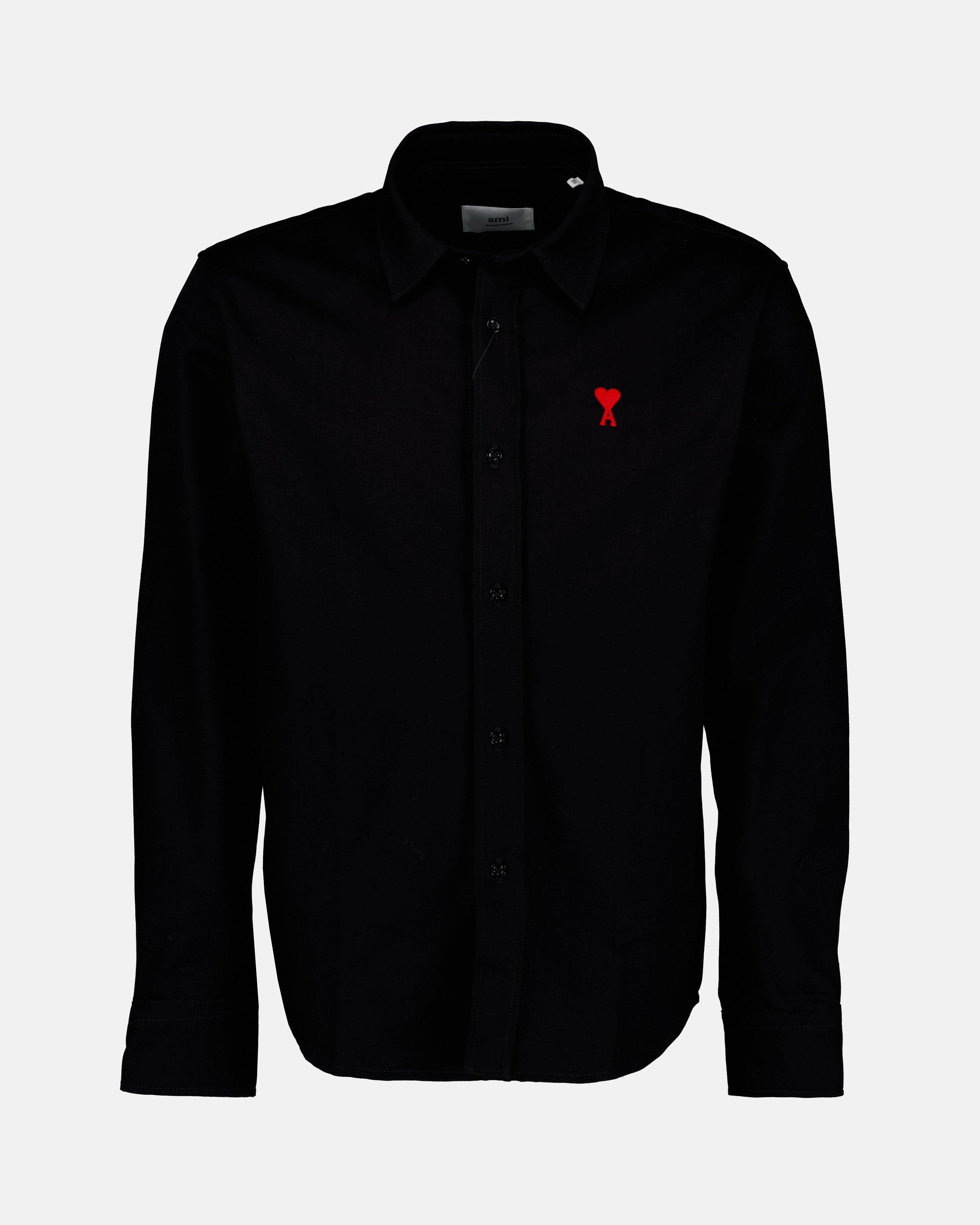 Chemises HSH114.660 001 noir Ami PARIS Noir Homme