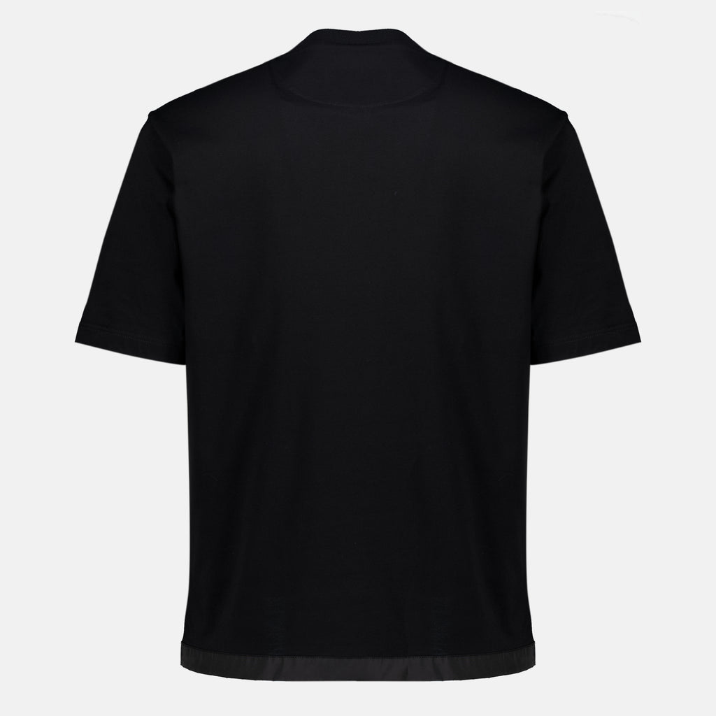 T-shirts T-shirt de Algodão Preto Prada Noir Homme
