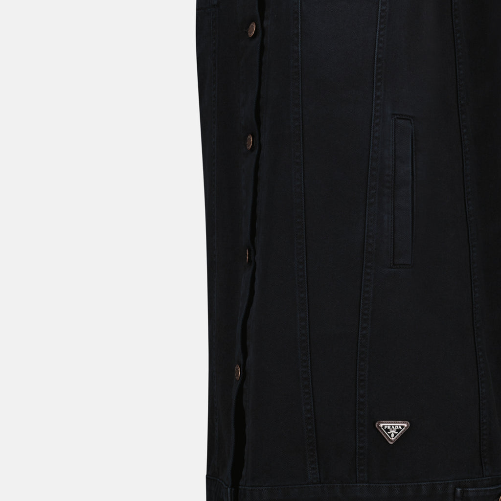 Vestidos Robe en jean Prada Preto Femme