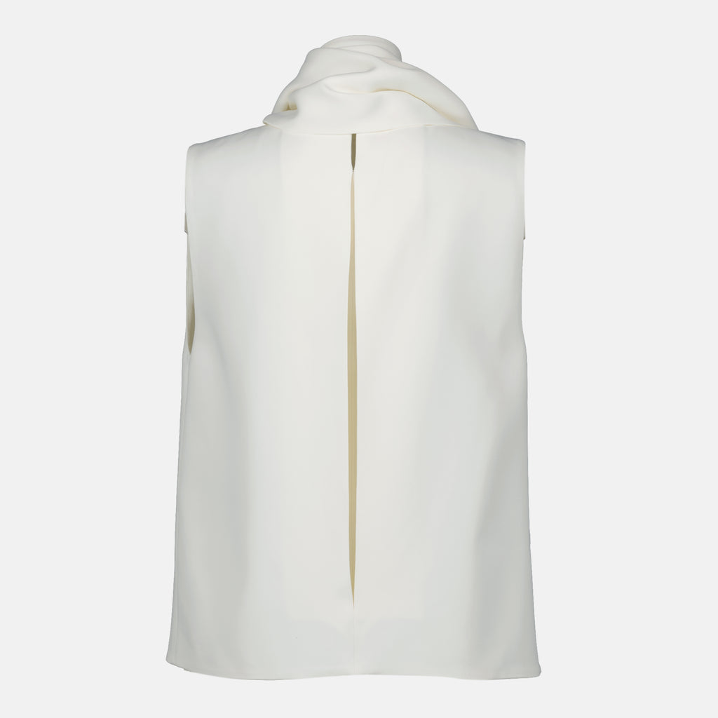 Image de l'article Top Loe blanc de la marque Khaite pour Femme - Saison Printemps-Été 2026 - Vue de Dos