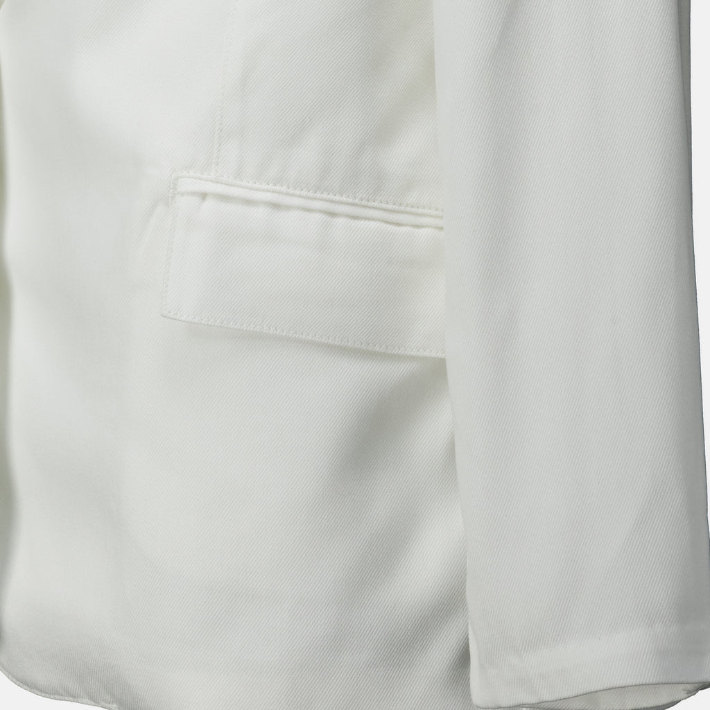 Vestes Blazer de Denim Branco em Satin Iro Blanc Femme
