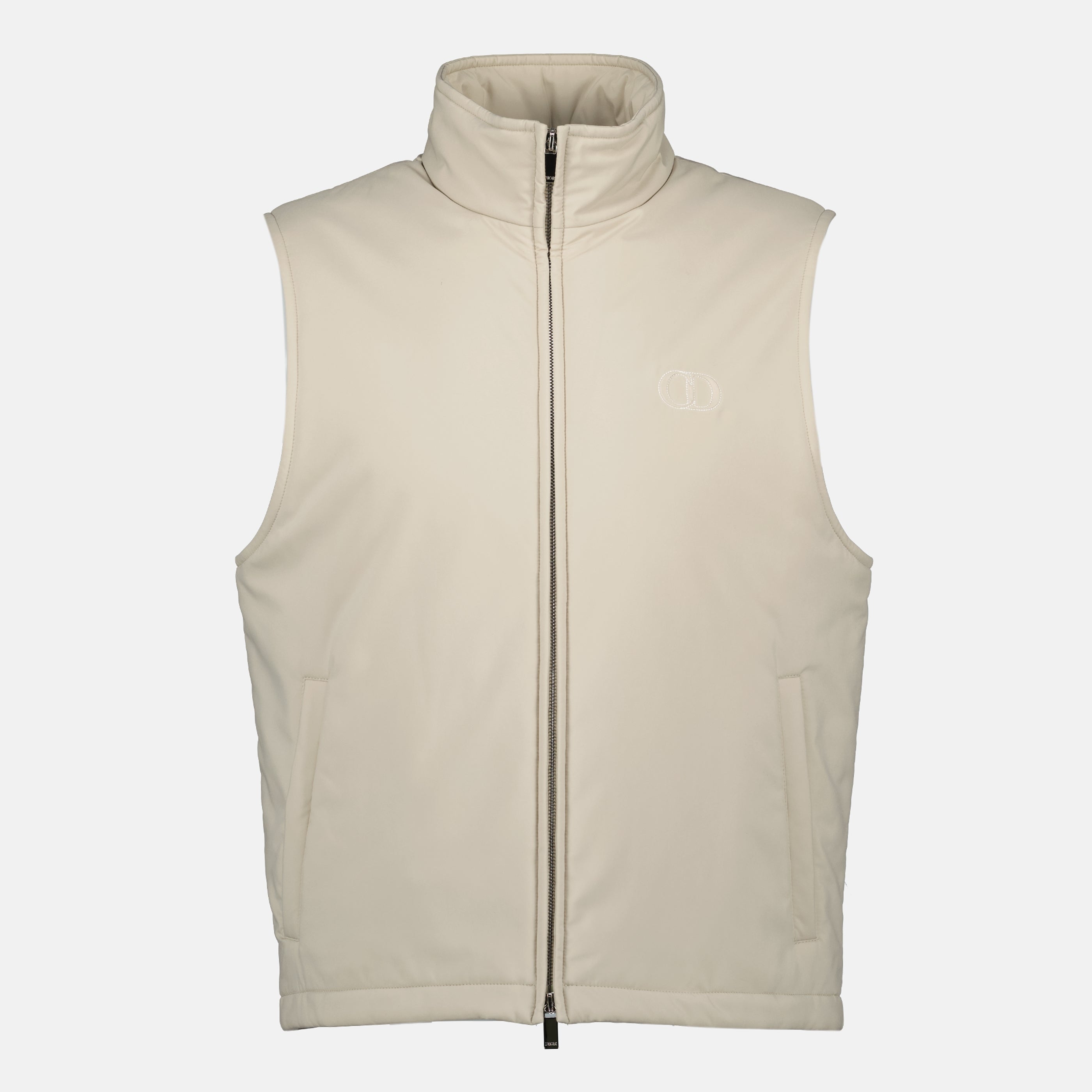 Immagine della giacca senza maniche CD Icon beige del marchio Dior per Uomo - Stagione Primavera-Estate 2026 - Vista frontale