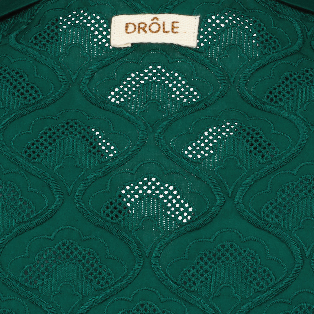 Camisas Camisa de Tapicería Bordada Drole De Monsieur Verde Homme