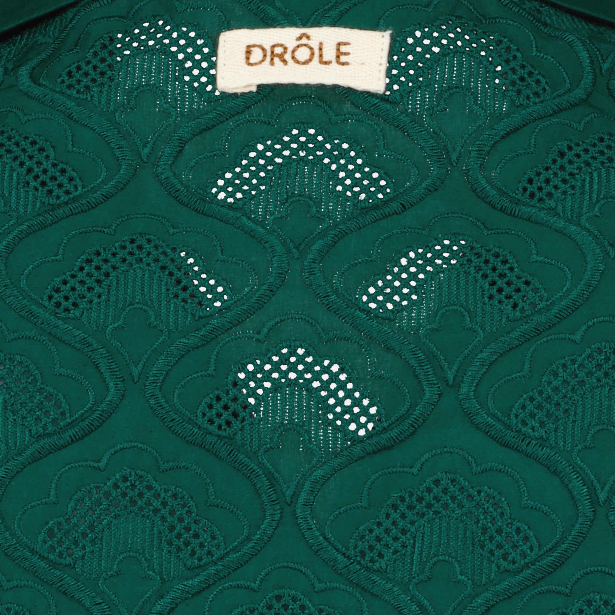 Camisas Camisa de Tapicería Bordada Drole De Monsieur Verde Homme