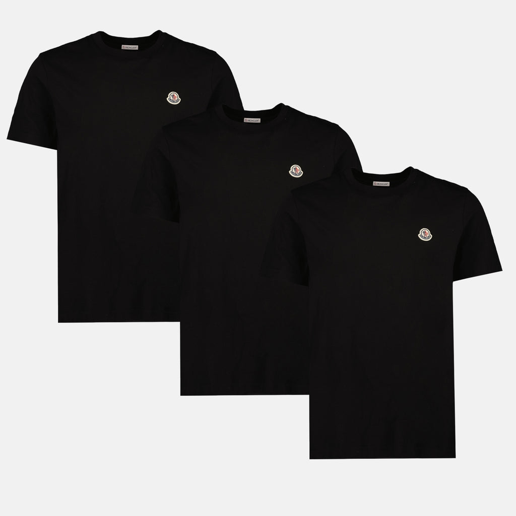 T-shirts Lot de T-shirts à logo Moncler Noir Homme