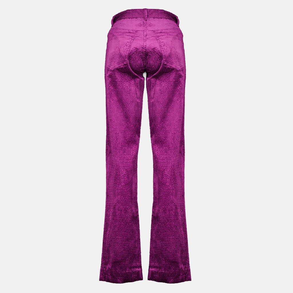 Pantalons Pantalon en velours côtelé Christopher Esber Violet Femme