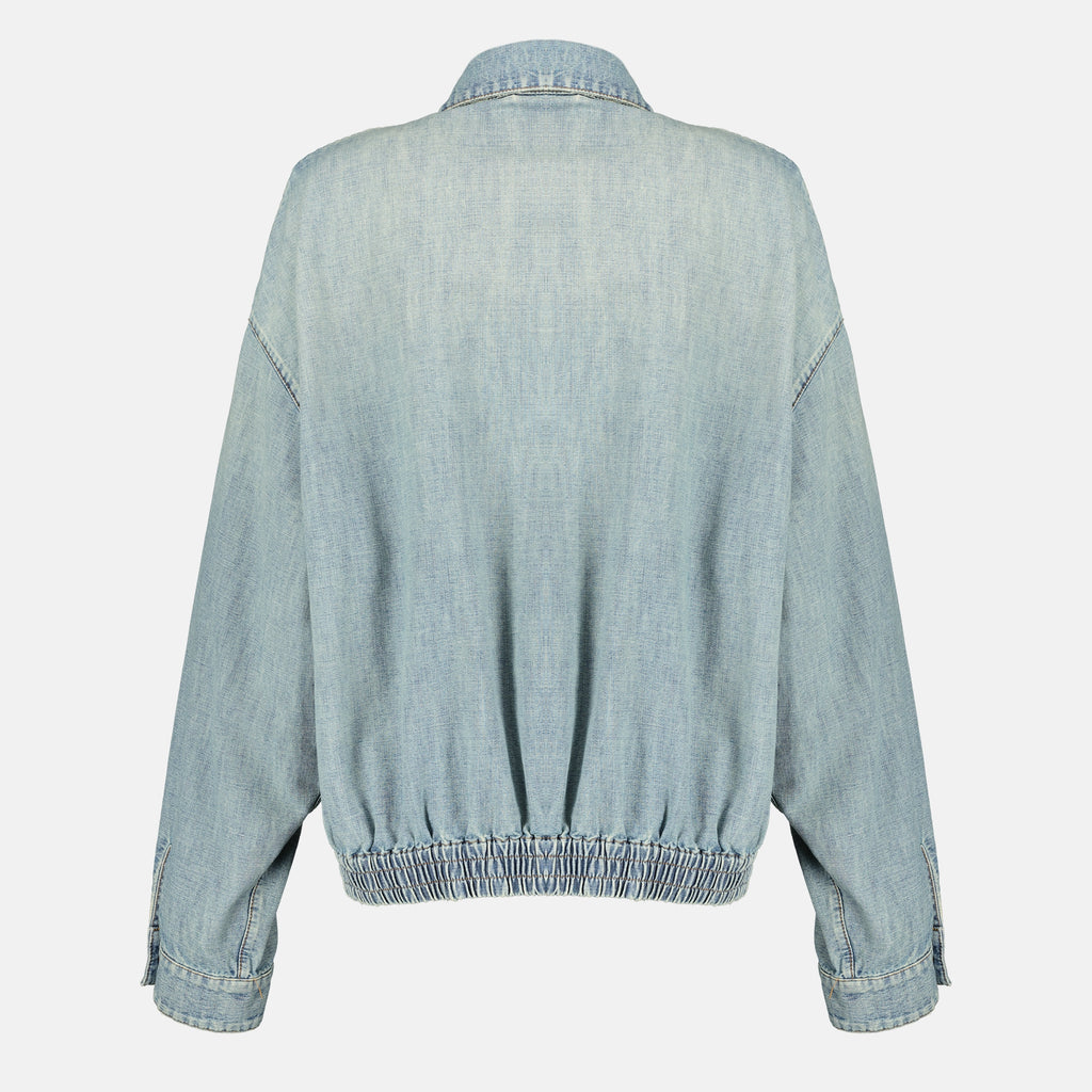 Image de l'article Veste en jean bleu de la marque Miu Miu pour Femme - Saison Printemps-Été 2026 - Vue de Dos