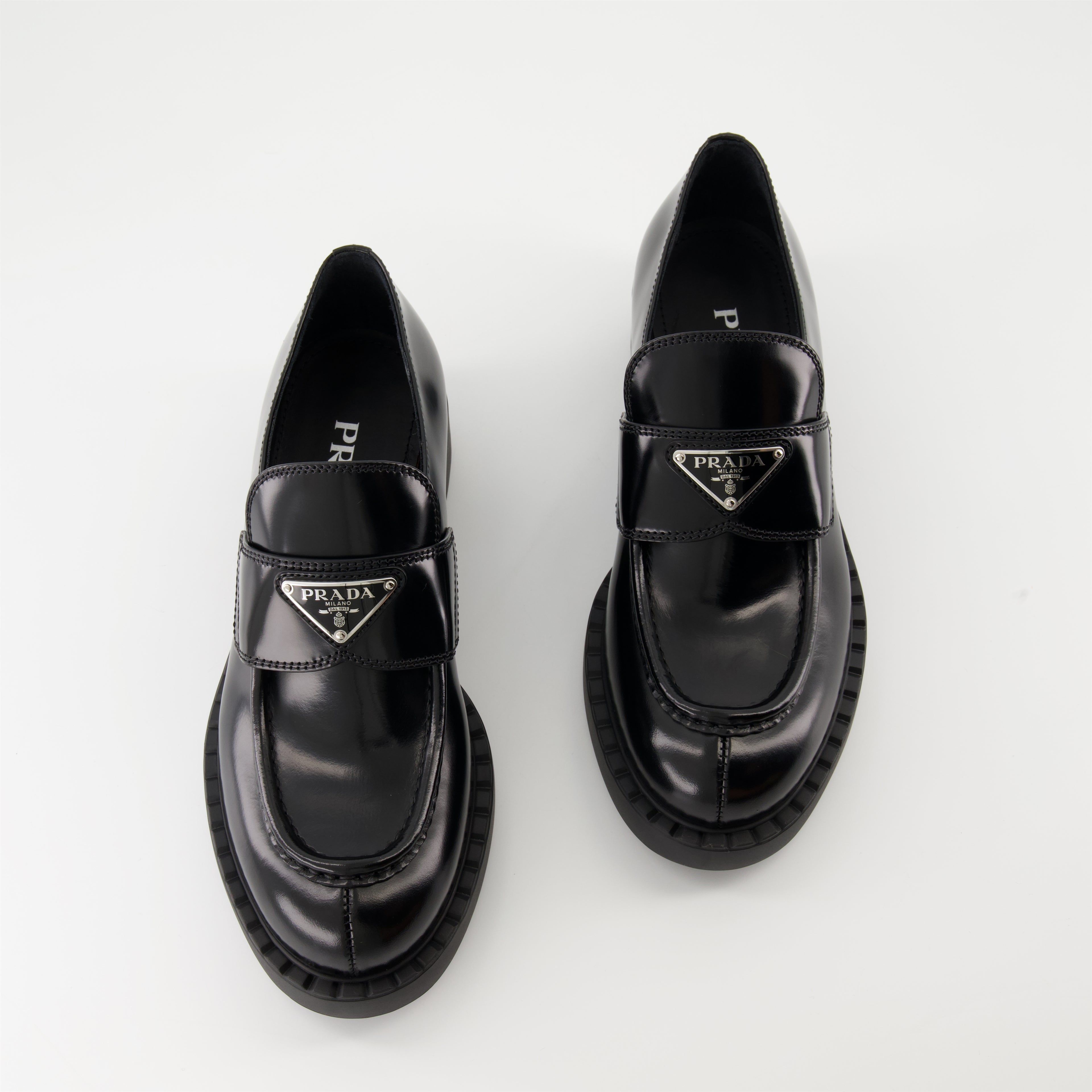 Mocassins Mocassins Chocolate Prada Noir Femme