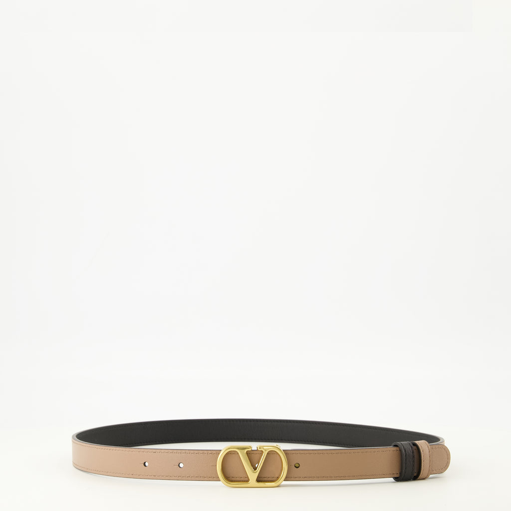 Ceintures Cinturón Reversible VLogo Beige y Negro 20 mm Valentino Garavani Beige Femme